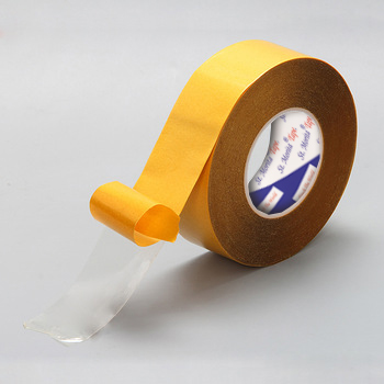 Double side Tape PET Yellow- acrylic